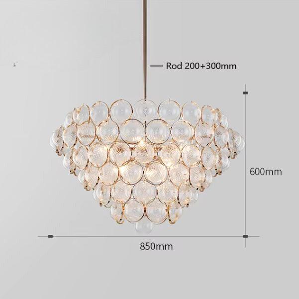 Freyza - Luminara | Elegant Gold Modern Glass Sphere Dining Room Chandelier