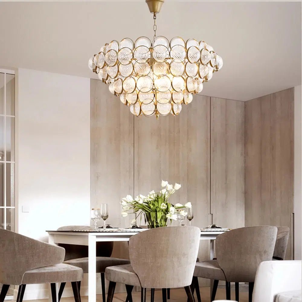 Freyza - Luminara | Elegant Gold Modern Glass Sphere Dining Room Chandelier