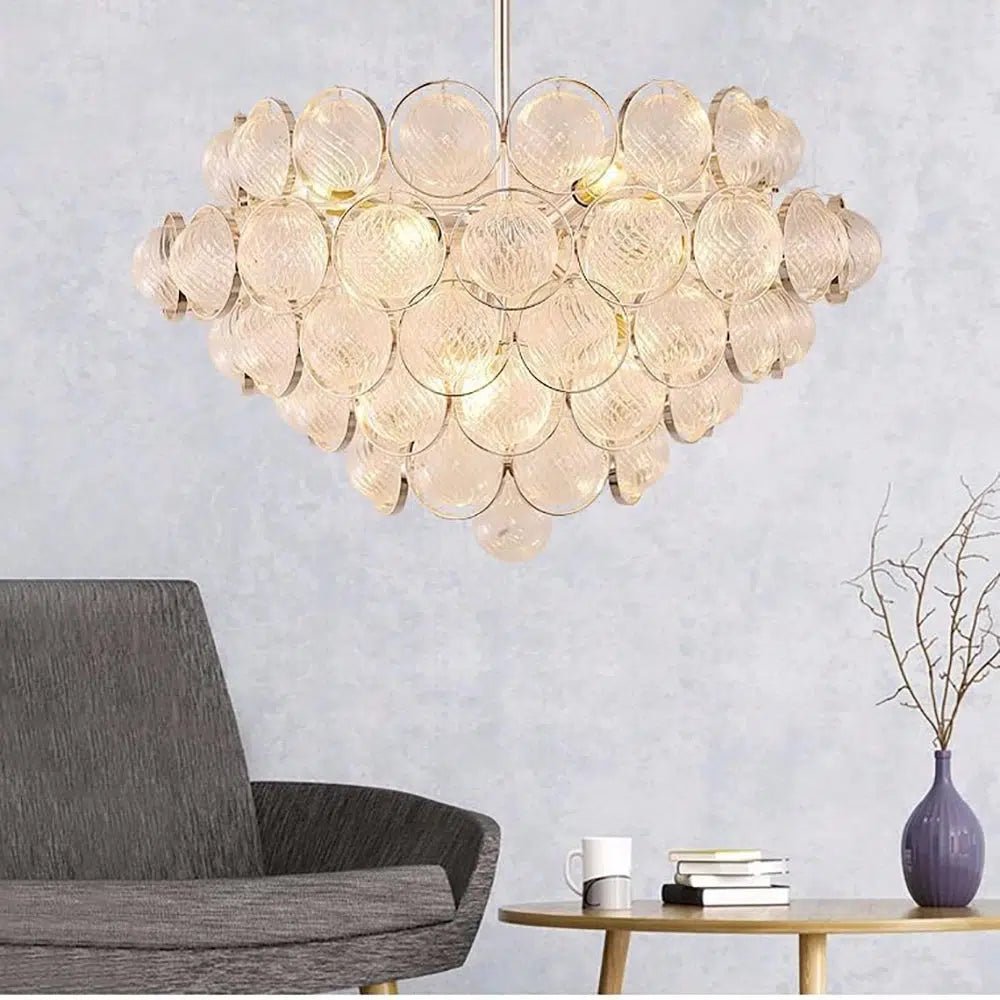 Freyza - Luminara | Elegant Gold Modern Glass Sphere Dining Room Chandelier