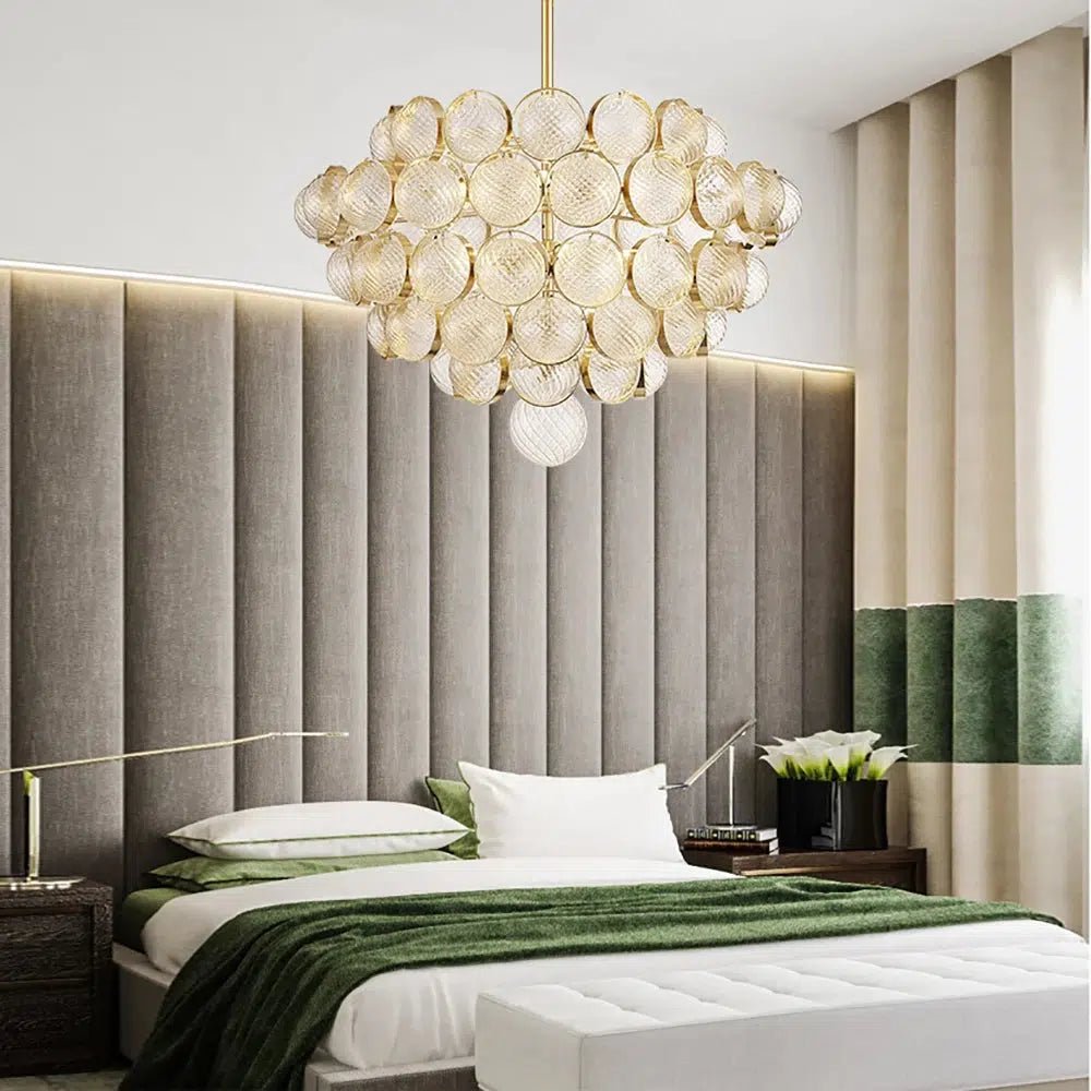 Freyza - Luminara | Elegant Gold Modern Glass Sphere Dining Room Chandelier