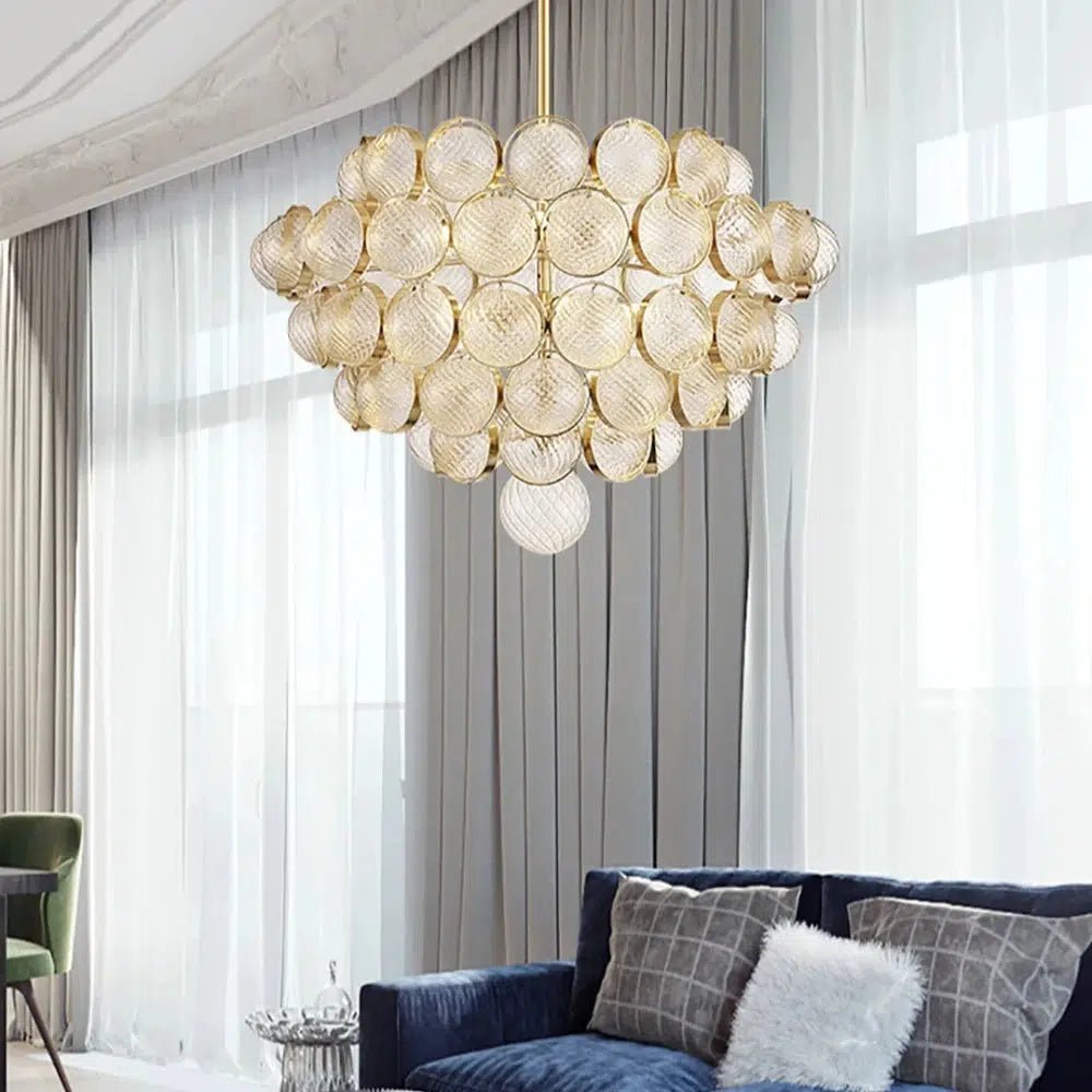 Freyza - Luminara | Elegant Gold Modern Glass Sphere Dining Room Chandelier