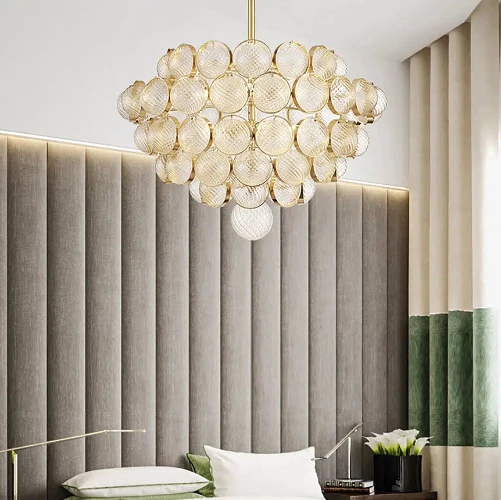 Freyza - Luminara | Elegant Gold Modern Glass Sphere Dining Room Chandelier