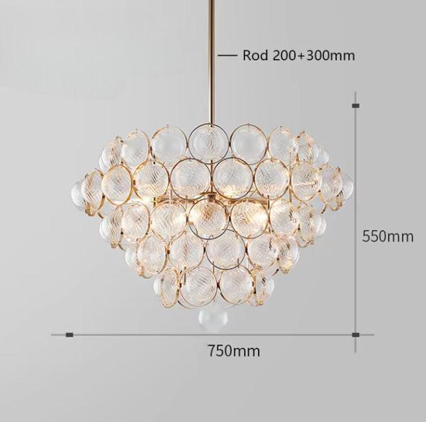 Freyza - Luminara | Elegant Gold Modern Glass Sphere Dining Room Chandelier