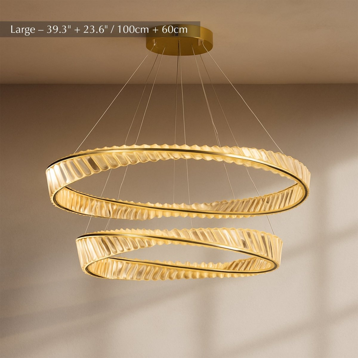Freyza - Luminara | Elegant Modern 2-Tier Crystal Chandelier Light Fixture