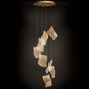 Freyza - Luminara | Elegant Modern Acrylic Sheets Chandelier Fixture