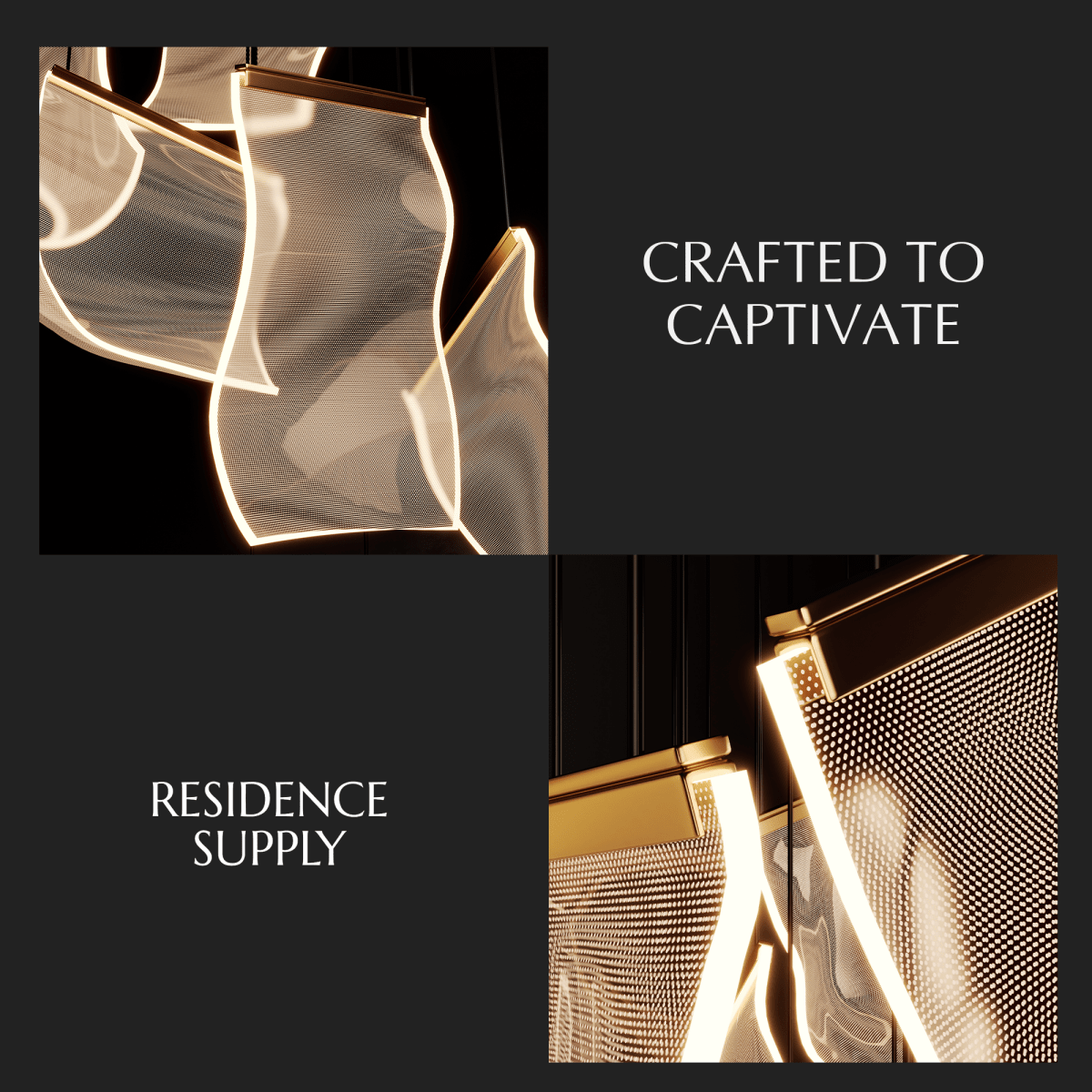 Freyza - Luminara | Elegant Modern Acrylic Sheets Chandelier Fixture