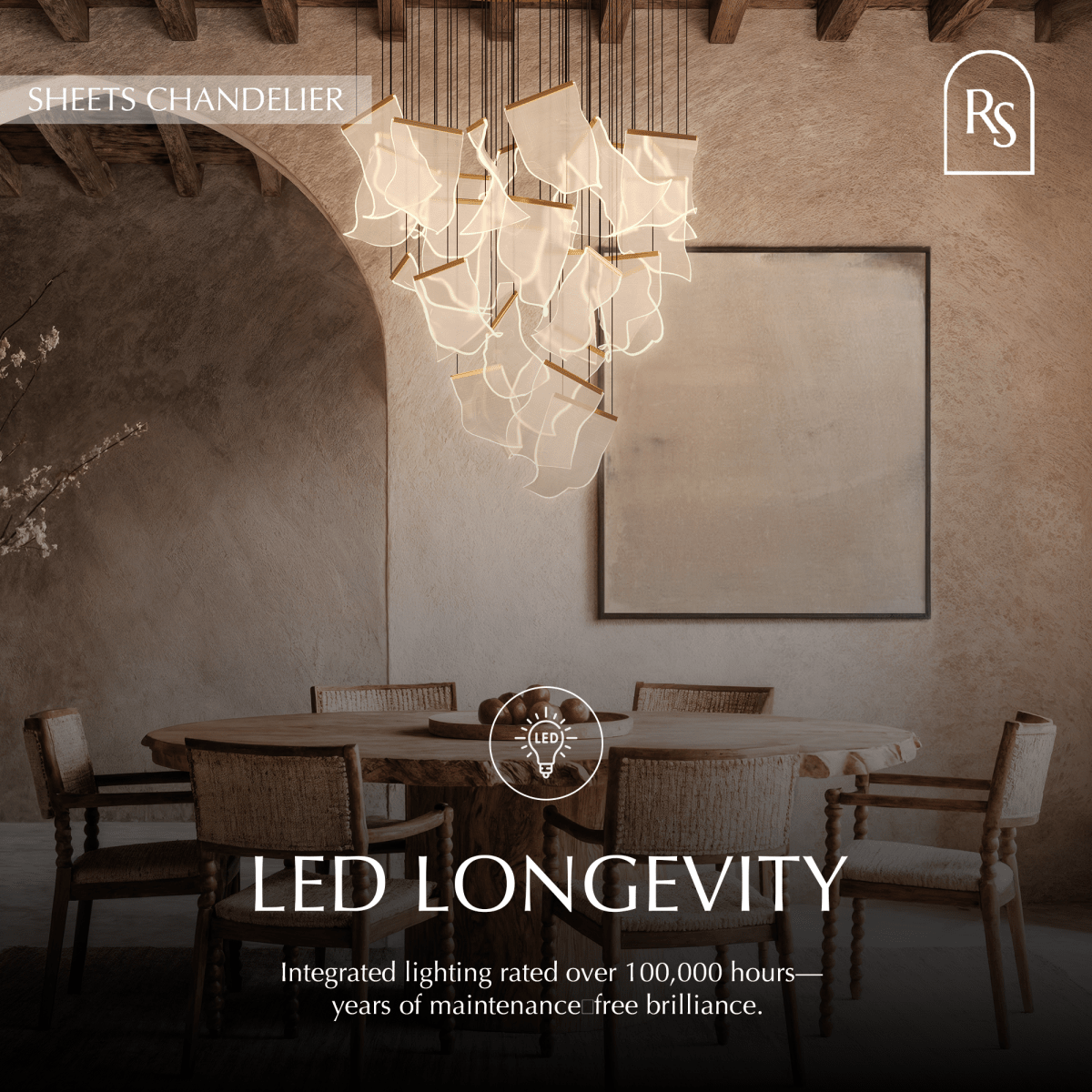Freyza - Luminara | Elegant Modern Acrylic Sheets Chandelier Fixture