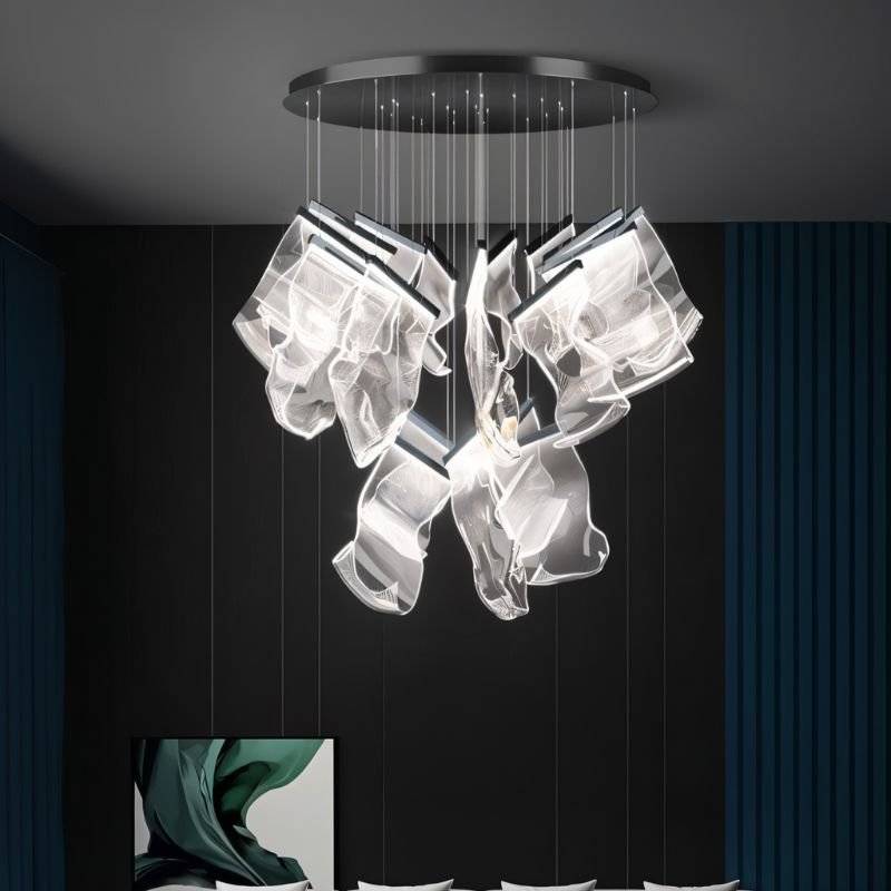 Freyza - Luminara | Elegant Modern Acrylic Sheets Chandelier Fixture