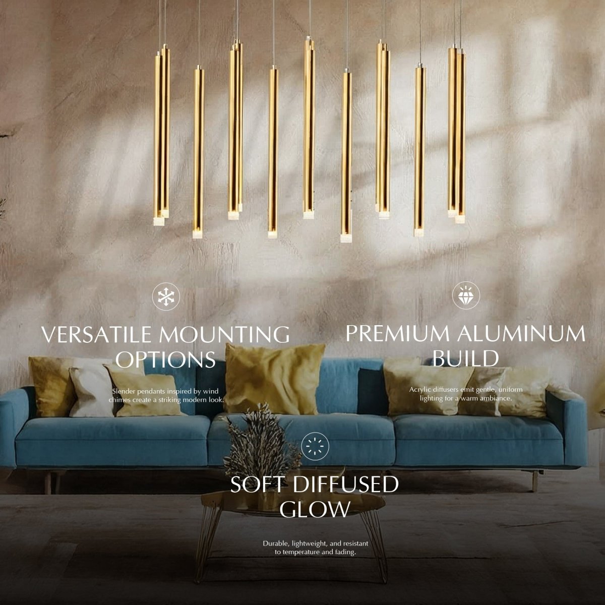 Freyza - Luminara | Elegant Modern Aluminum Pendant Chandelier