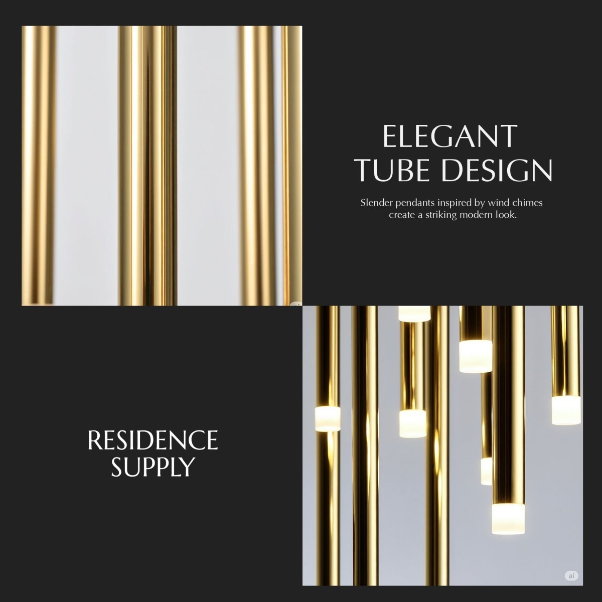 Freyza - Luminara | Elegant Modern Aluminum Pendant Chandelier