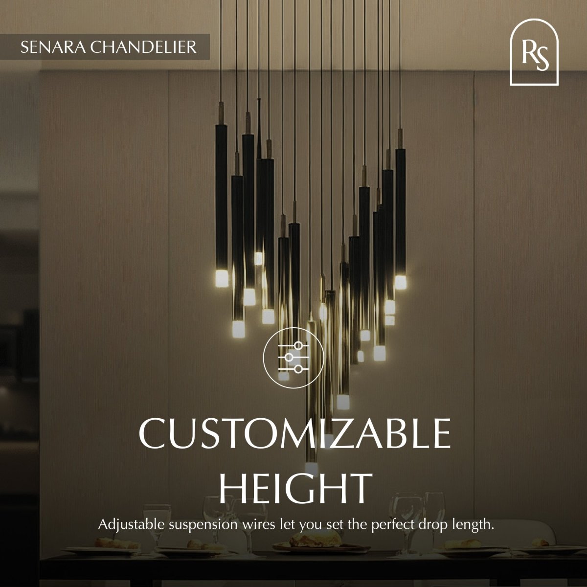 Freyza - Luminara | Elegant Modern Aluminum Pendant Chandelier