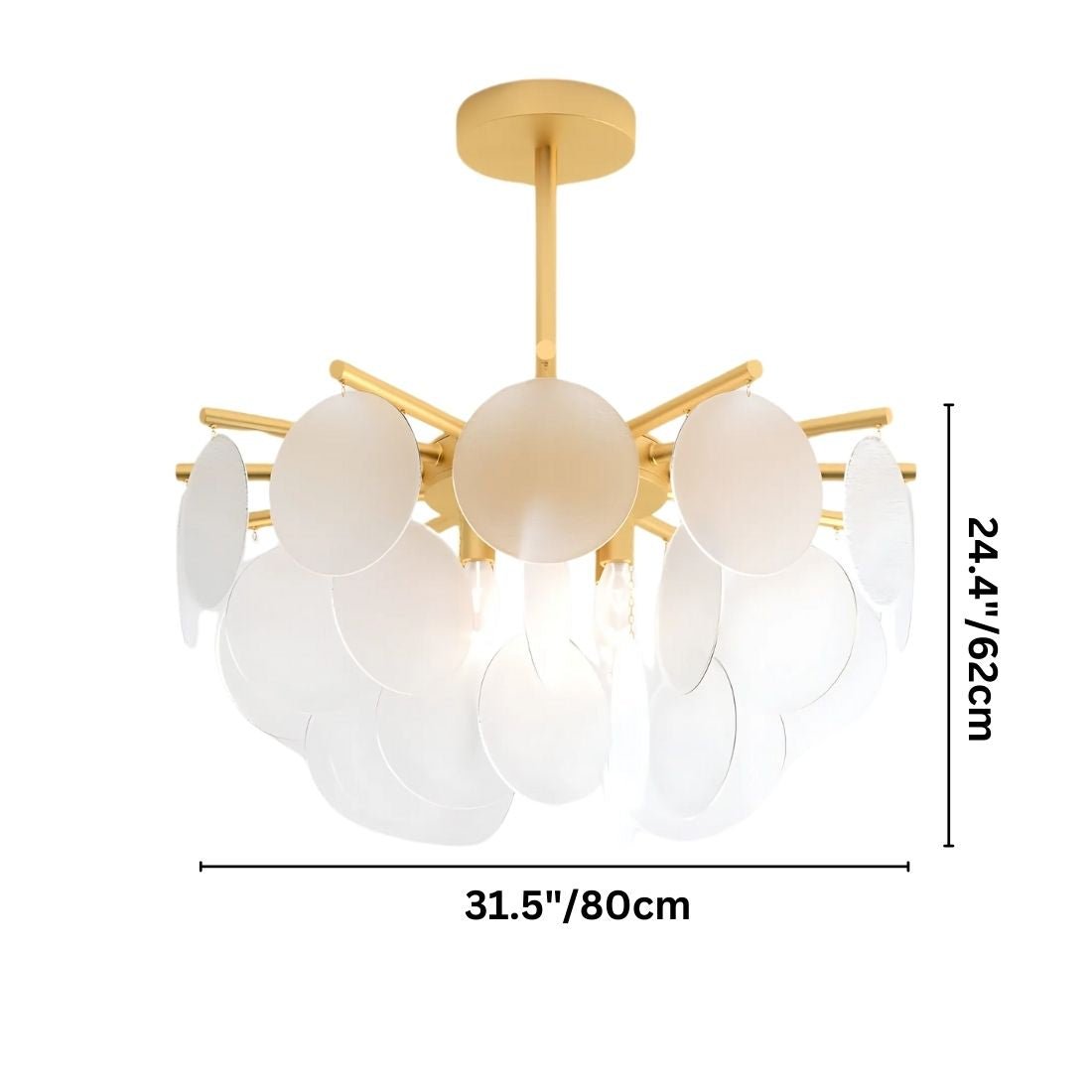 Freyza - Luminara | Elegant Modern Art Deco Glass Chandelier