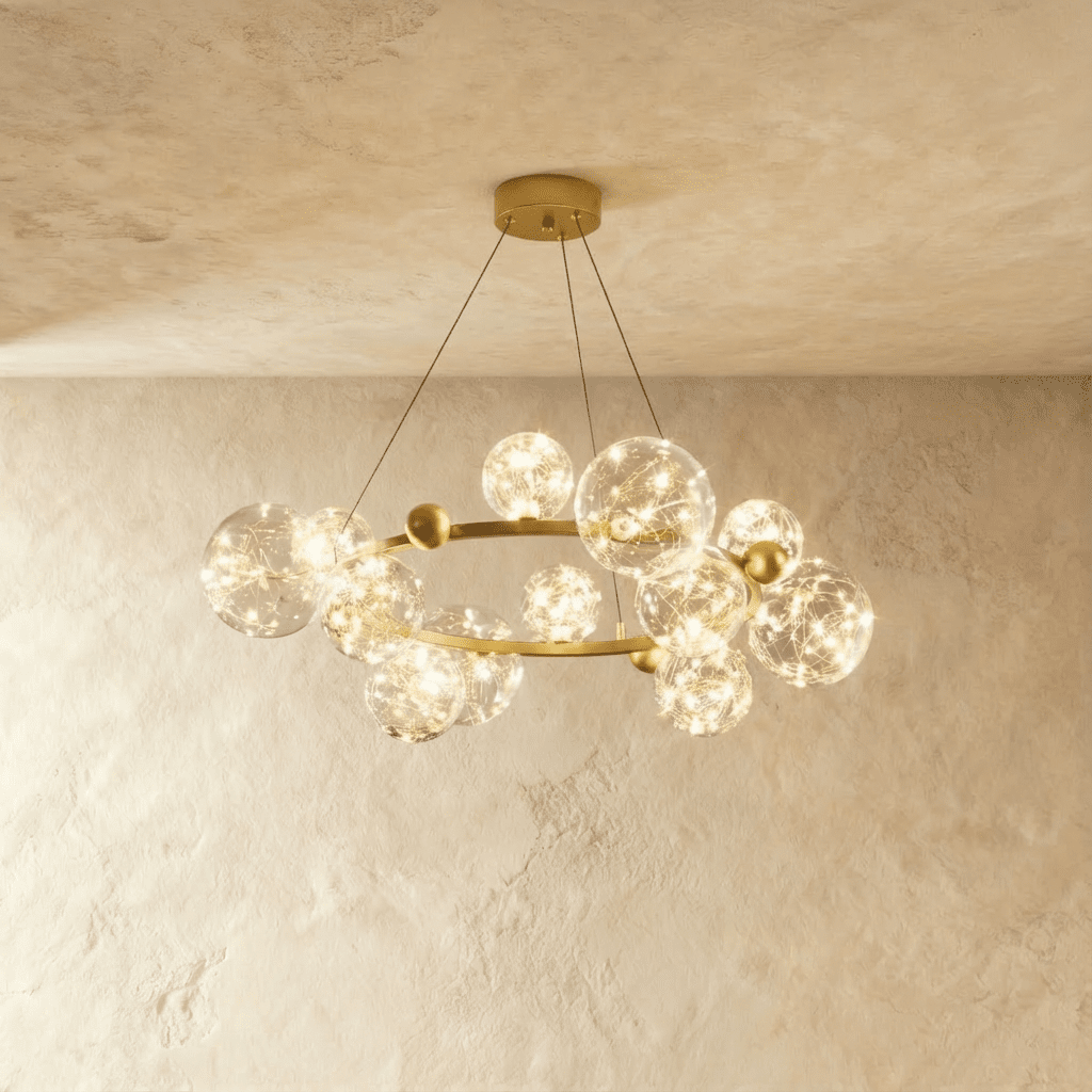 Freyza - Luminara | Elegant Modern Black Bubble Chandelier with Adjustable Height