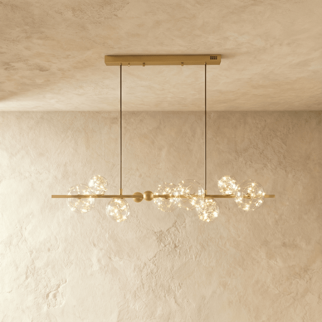 Freyza - Luminara | Elegant Modern Black Bubble Chandelier with Adjustable Height