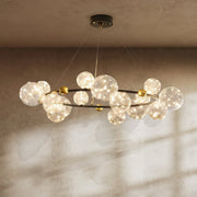 Freyza - Luminara | Elegant Modern Black Bubble Chandelier with Adjustable Height