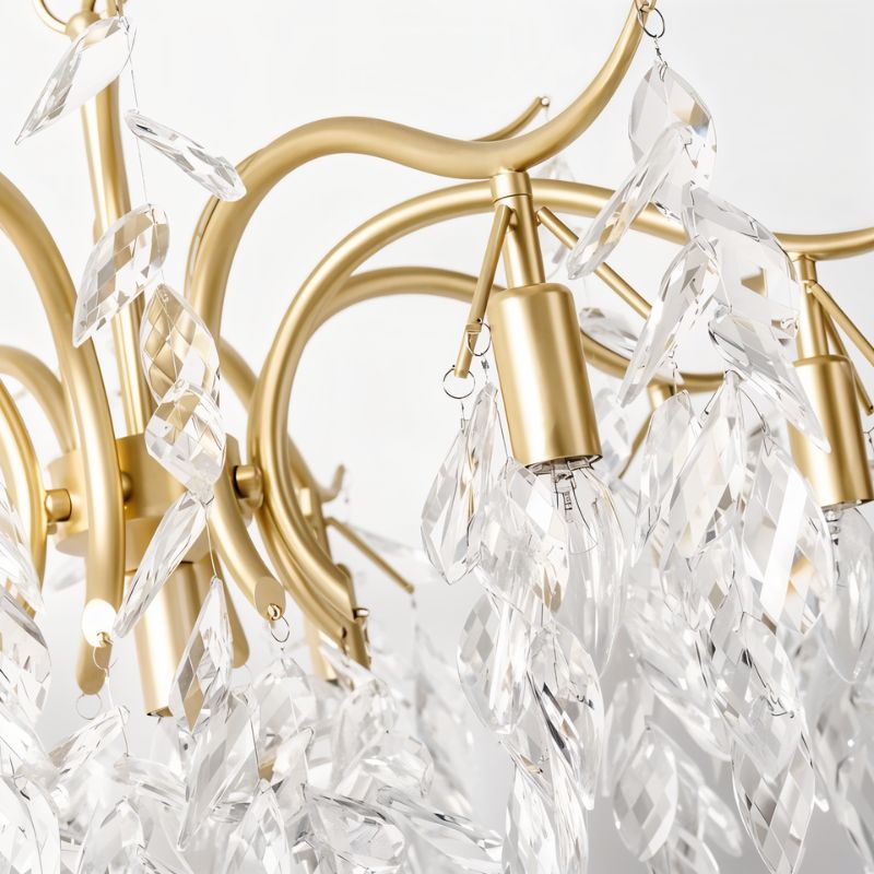 Freyza - Luminara | Elegant Modern Black Crystal Ceiling Chandelier for Dining Room