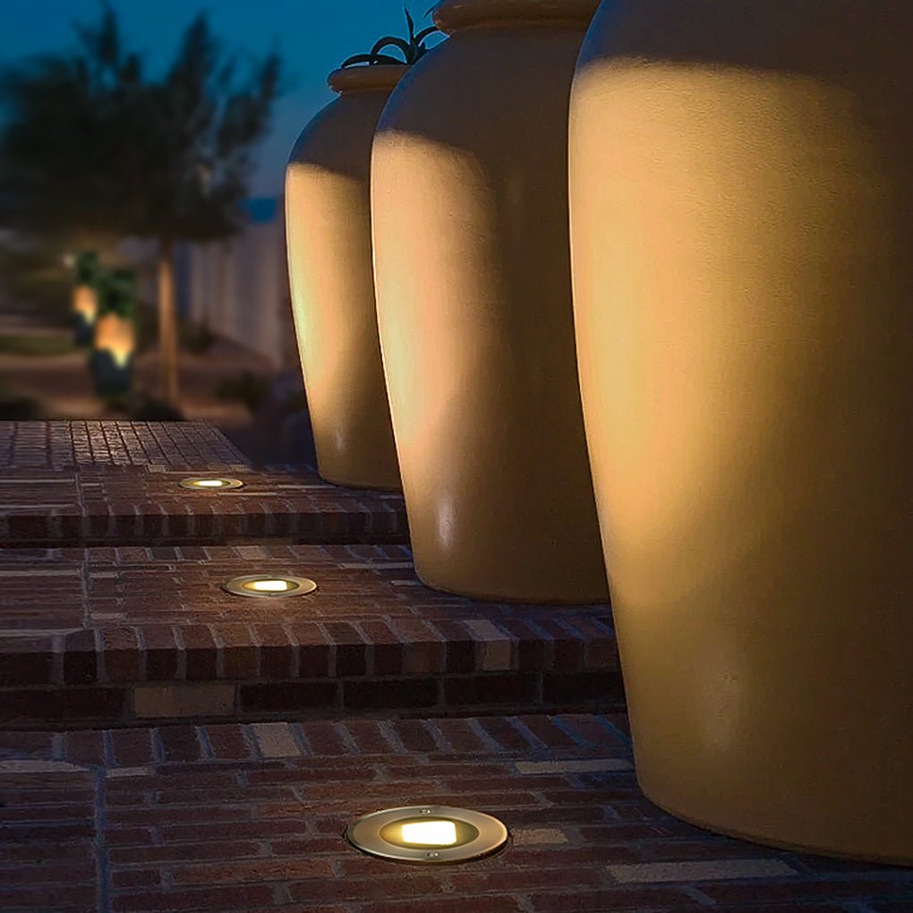 Luminara | Elegant Modern Black LED Recessed Deck Step Lights 0