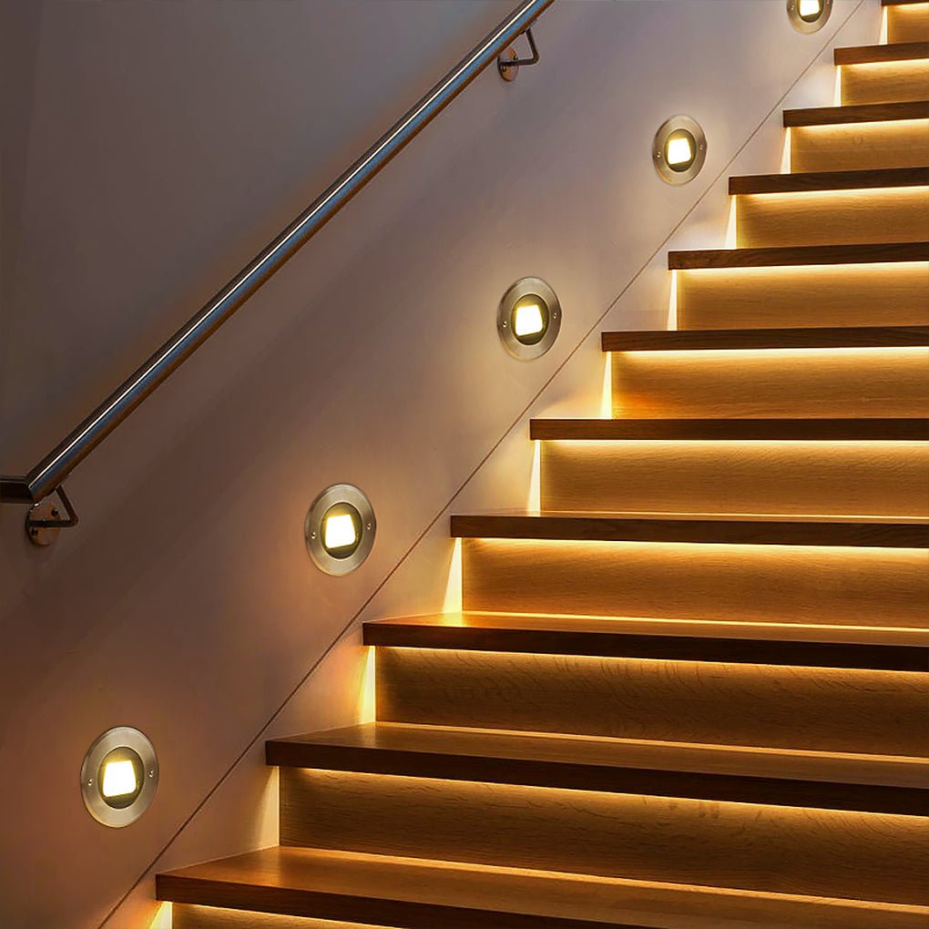 Luminara | Elegant Modern Black LED Recessed Deck Step Lights 3