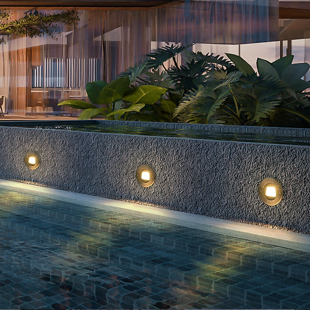 Luminara | Elegant Modern Black LED Recessed Deck Step Lights 5