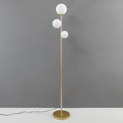 Luminara | Elegant Modern Black and Gold Floor Lamp with 3-Light Design 0