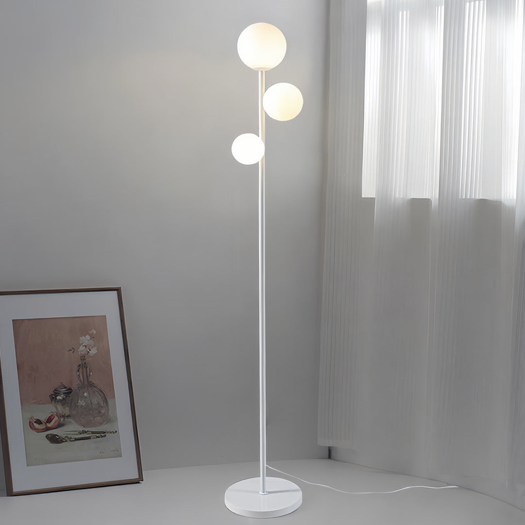 Luminara | Elegant Modern Black and Gold Floor Lamp with 3-Light Design 2
