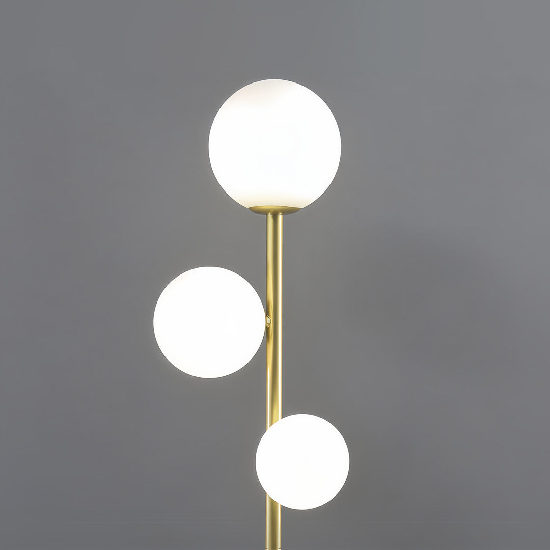Luminara | Elegant Modern Black and Gold Floor Lamp with 3-Light Design 6