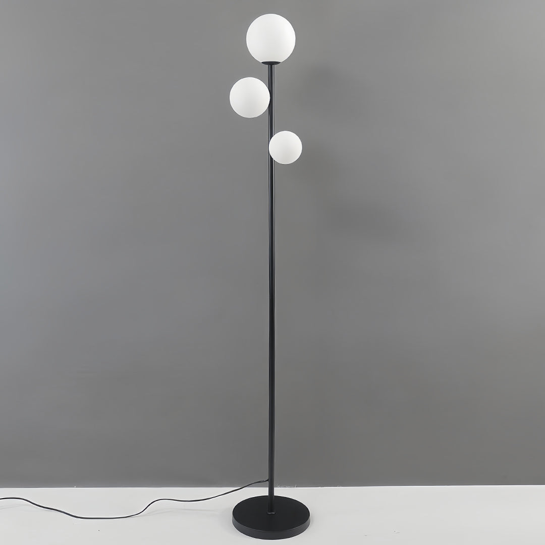 Luminara | Elegant Modern Black and Gold Floor Lamp with 3-Light Design 7