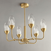 Freyza - Elegant Modern Copper and Glass Dining Room Chandelier