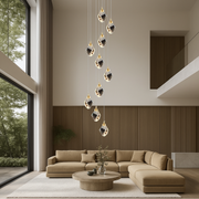 Freyza - Luminara | Lustre moderne élégant en cristal à 10 têtes pour escalier