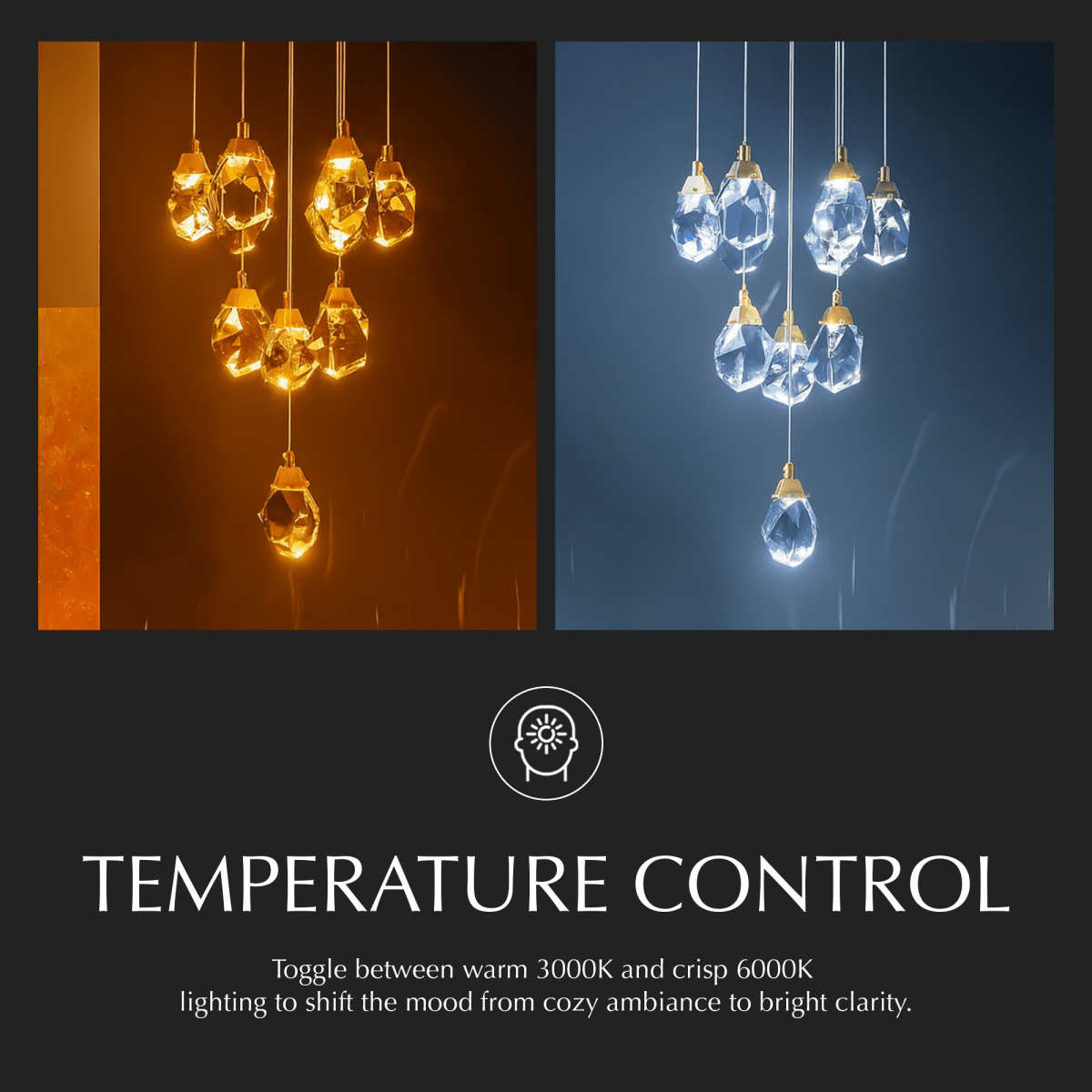 Freyza - Elegant Modern Crystal Chandelier Light Fixture