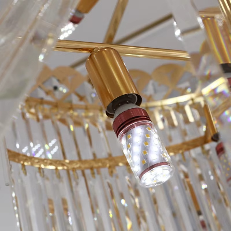 Freyza - Luminara | Elegante moderne Kristall-Treppenkronleuchterbeleuchtung