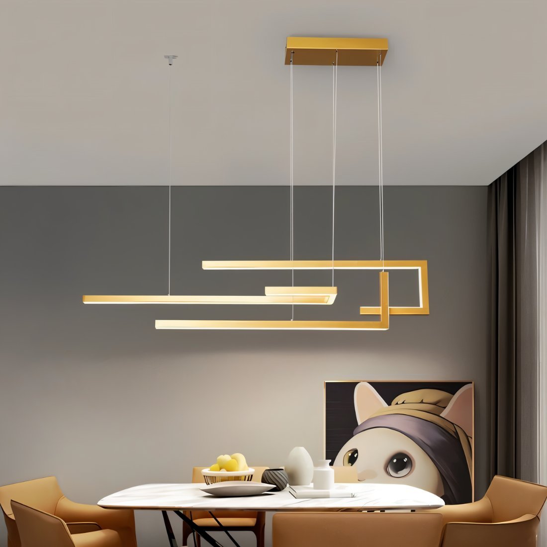 Freyza - Luminara | Elegant Modern Geometric LED Chandelier Lighting