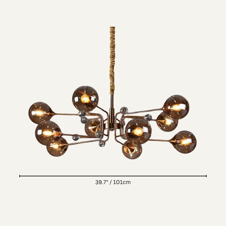 Freyza - Elegant Modern Glass Chandelier with Unique Design