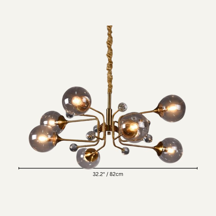 Freyza - Elegant Modern Glass Chandelier with Unique Design