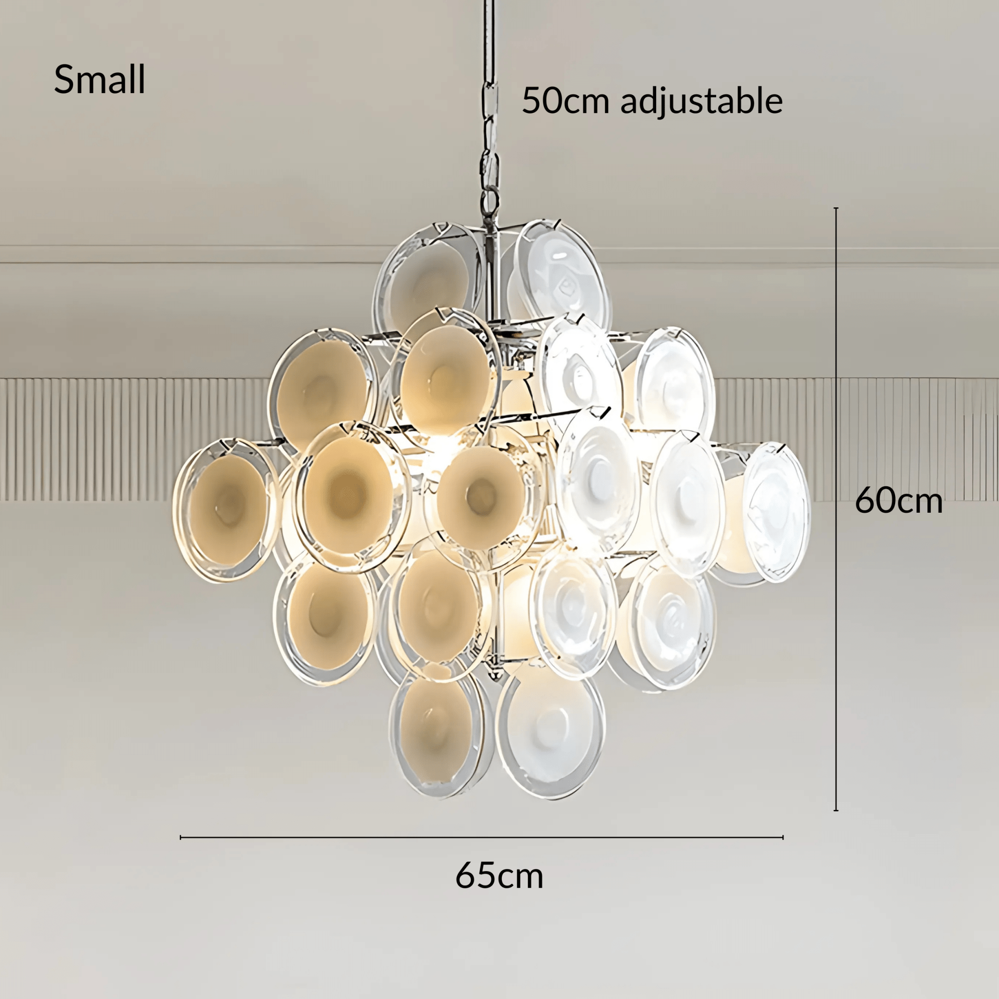 Freyza - Luminara | Elegant Modern Glass Dining Room Chandelier Light