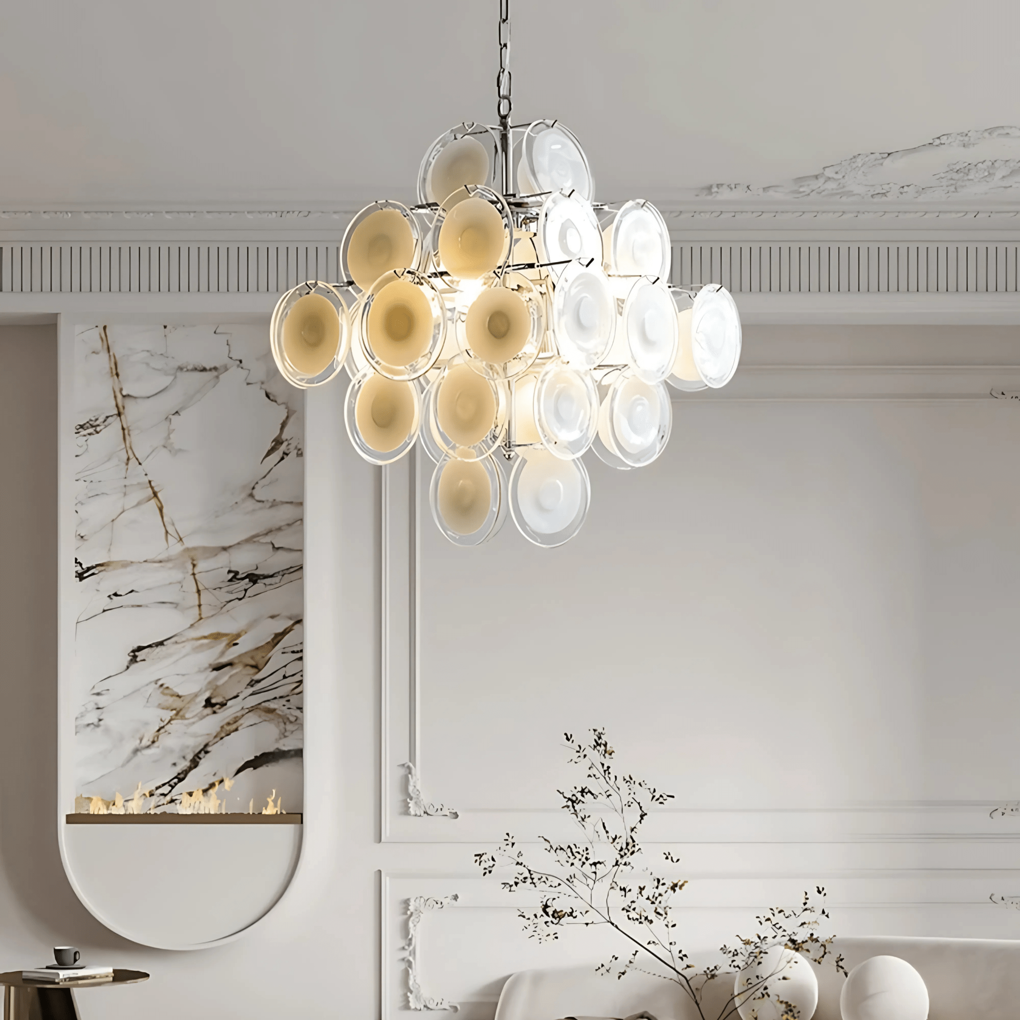 Freyza - Luminara | Elegant Modern Glass Dining Room Chandelier Light