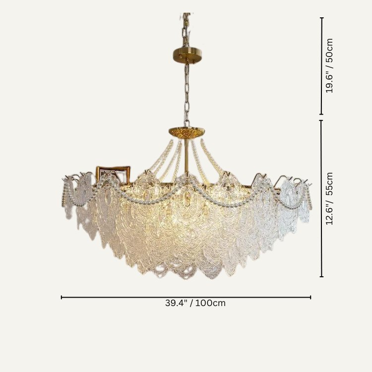 Freyza - Luminara | Elegant Modern Glass Dining Room Chandelier Light