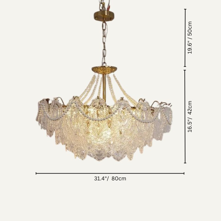 Freyza - Luminara | Elegant Modern Glass Dining Room Chandelier Light