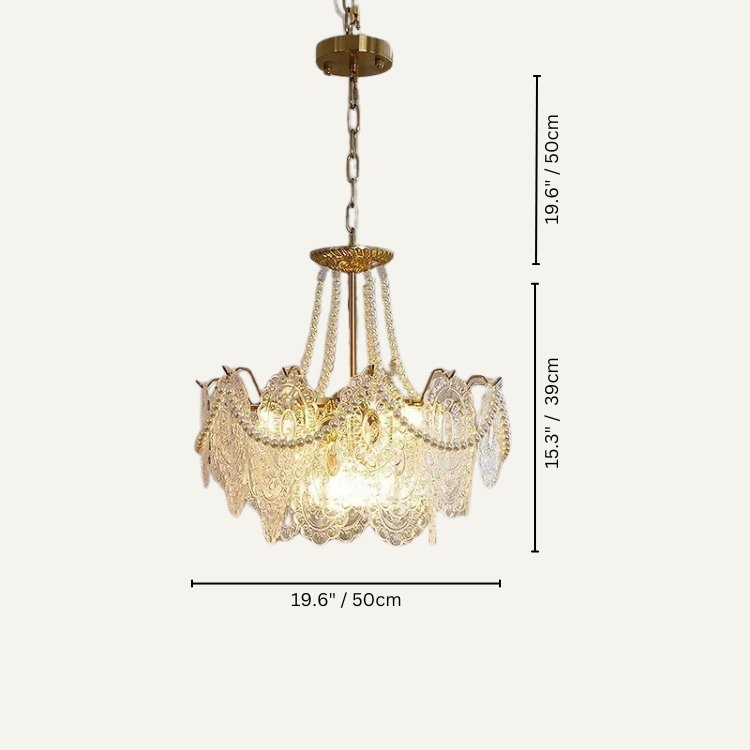 Freyza - Luminara | Elegant Modern Glass Dining Room Chandelier Light