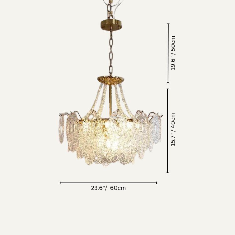 Freyza - Luminara | Elegant Modern Glass Dining Room Chandelier Light
