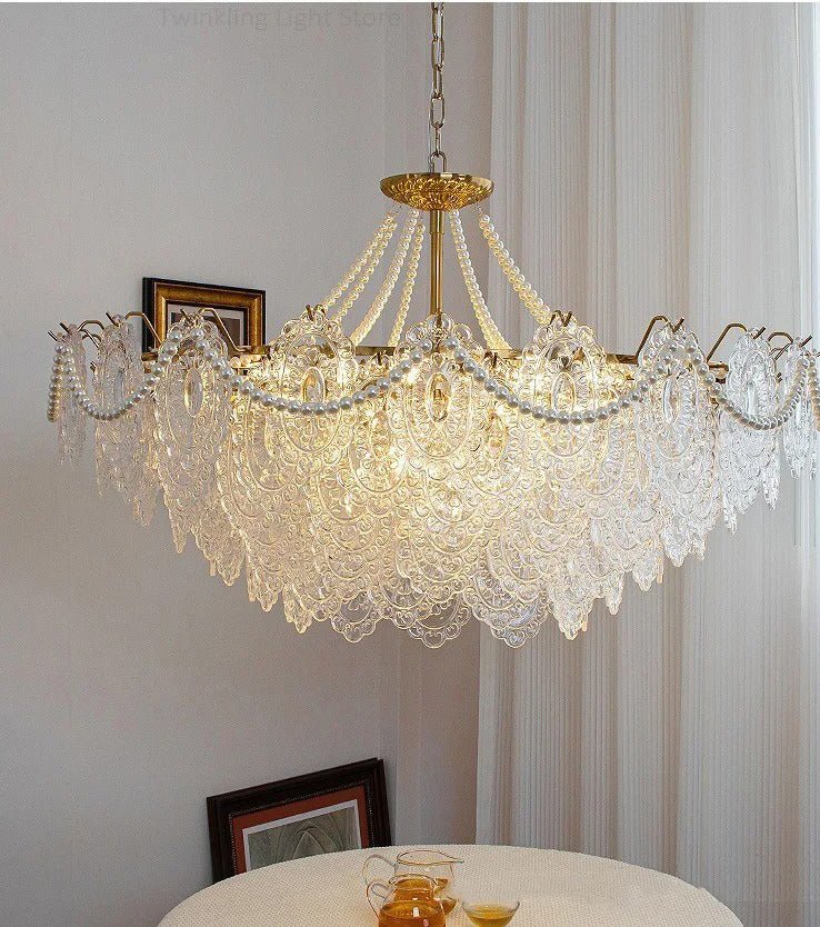 Freyza - Luminara | Elegant Modern Glass Dining Room Chandelier Light