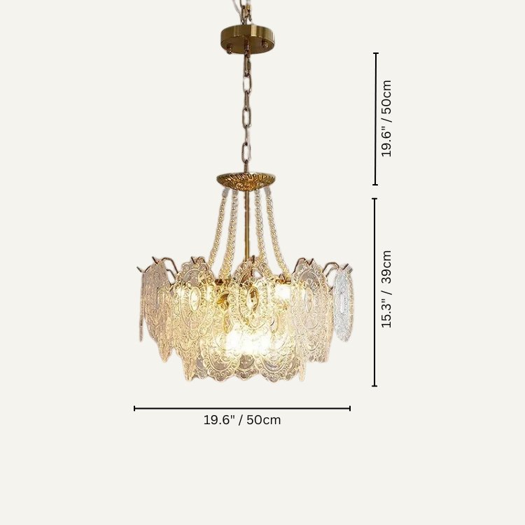 Freyza - Luminara | Elegant Modern Glass Dining Room Chandelier Light