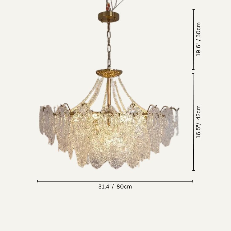 Freyza - Luminara | Elegant Modern Glass Dining Room Chandelier Light