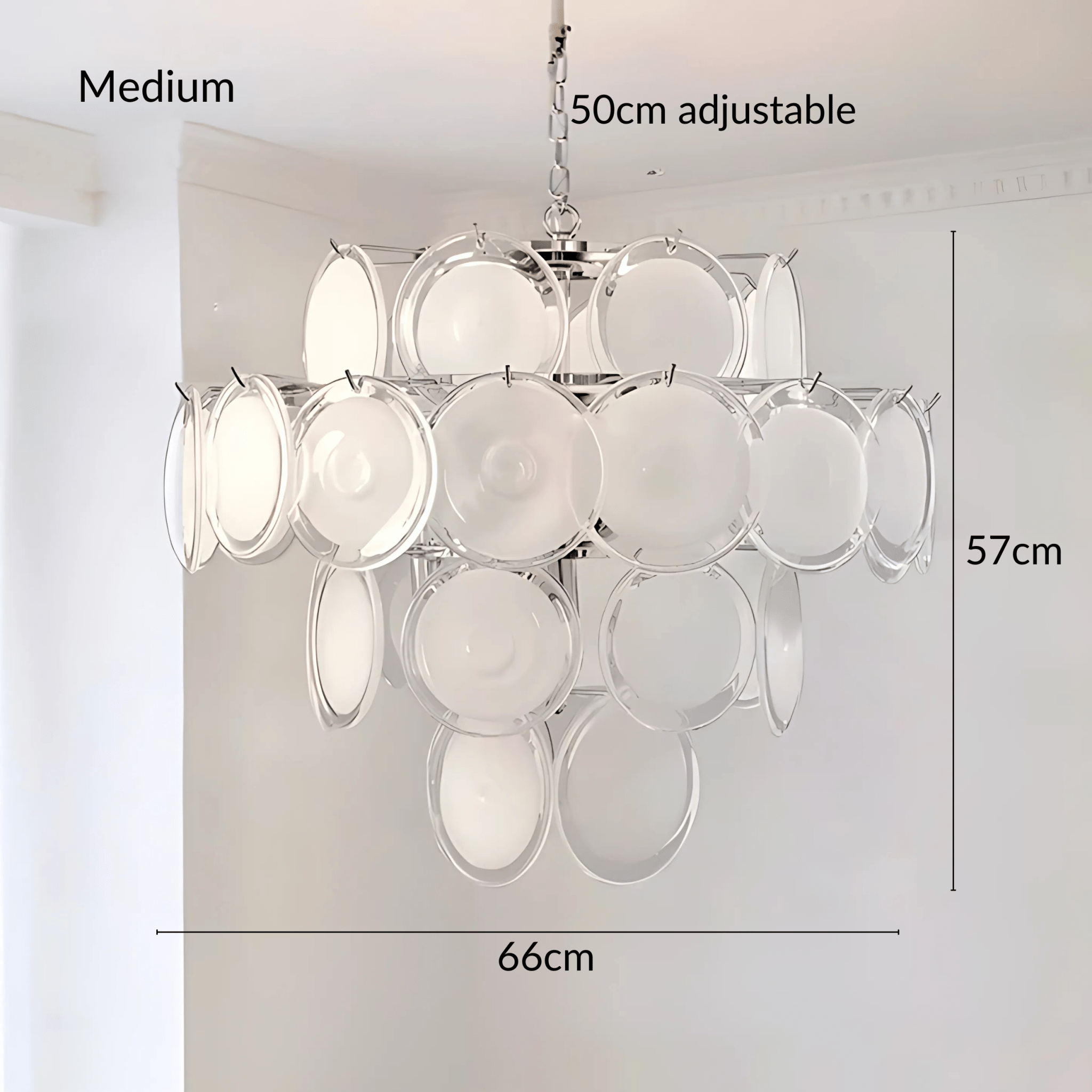 Freyza - Luminara | Elegant Modern Glass Dining Room Chandelier Light