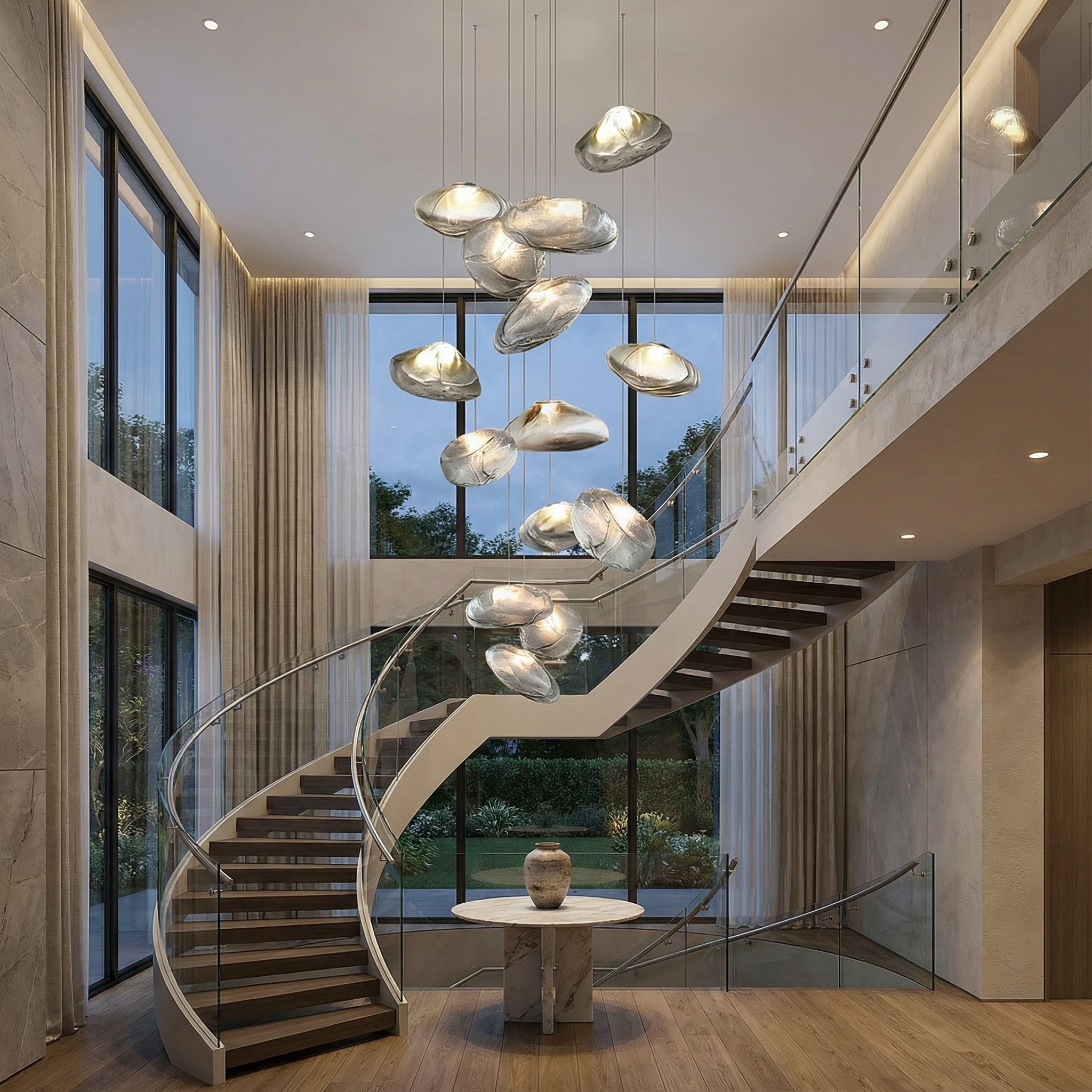 Freyza - Luminara | Eleganter moderner Glas-Pendelleuchter