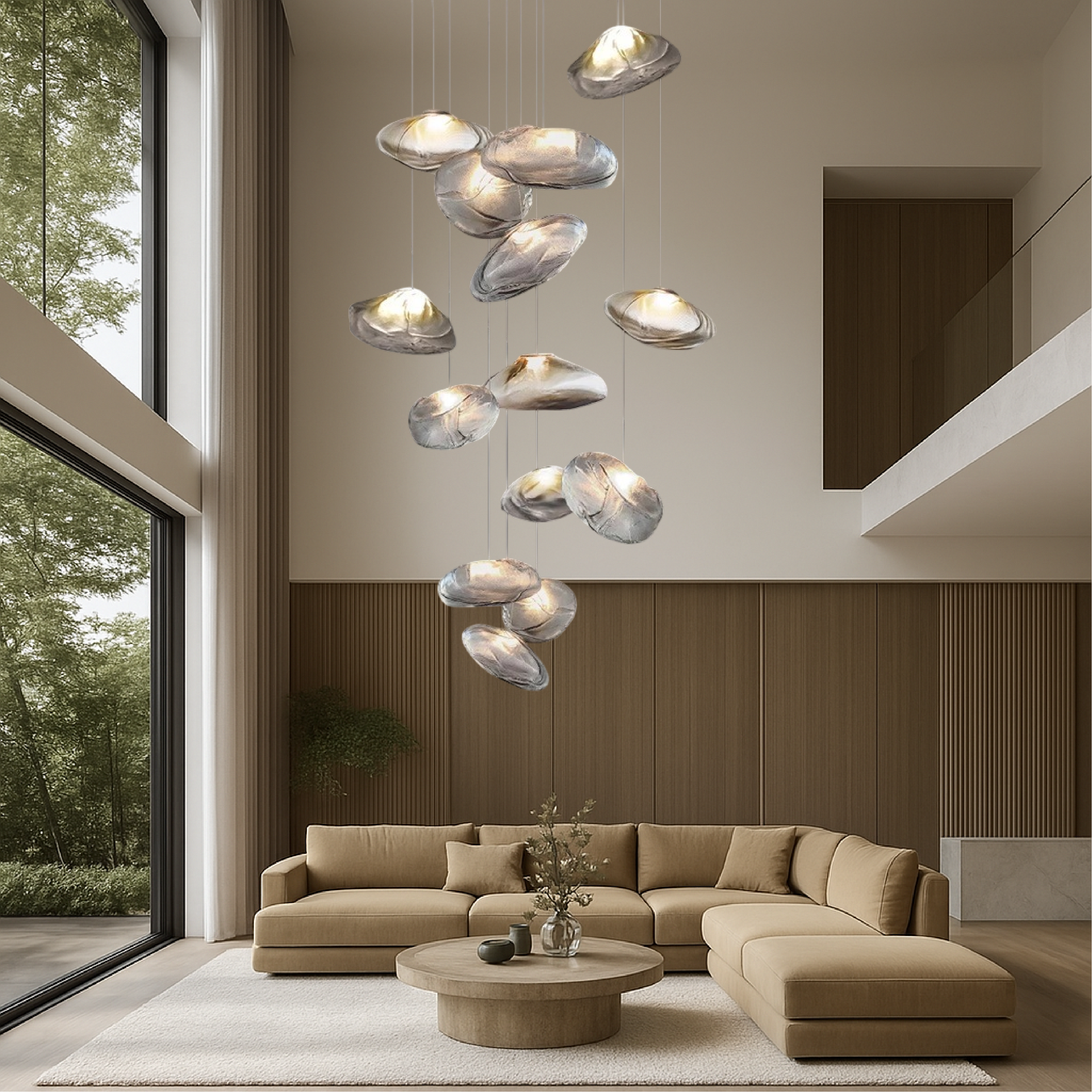 Freyza - Luminara | Eleganter moderner Glas-Pendelleuchter