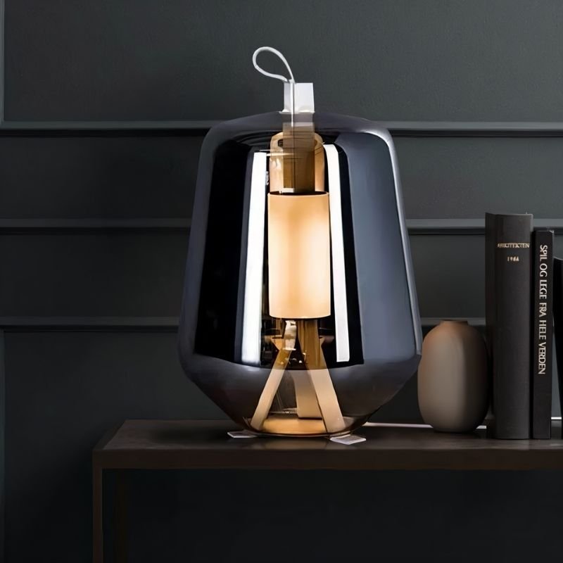 Luminara | Elegant Modern Glass Table Lamp for Bedroom Decor 0