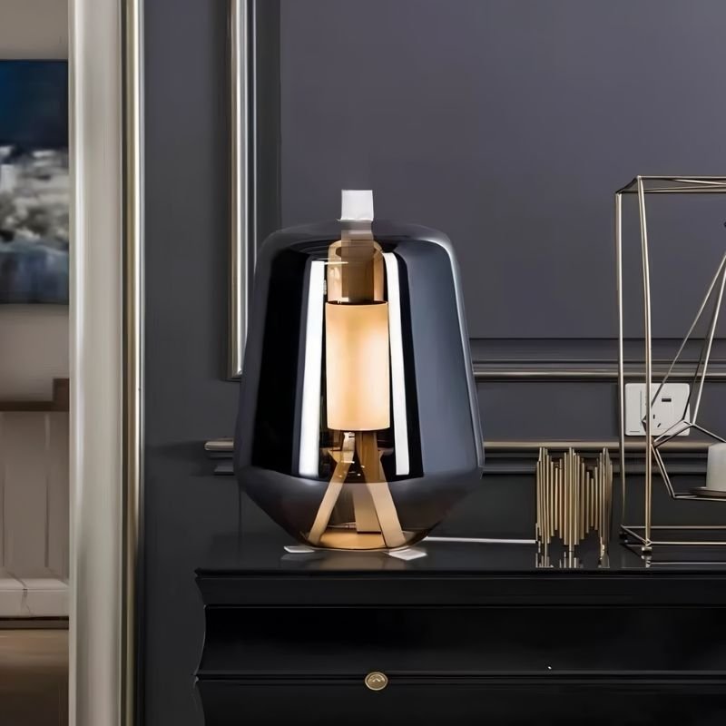 Luminara | Elegant Modern Glass Table Lamp for Bedroom Decor 1