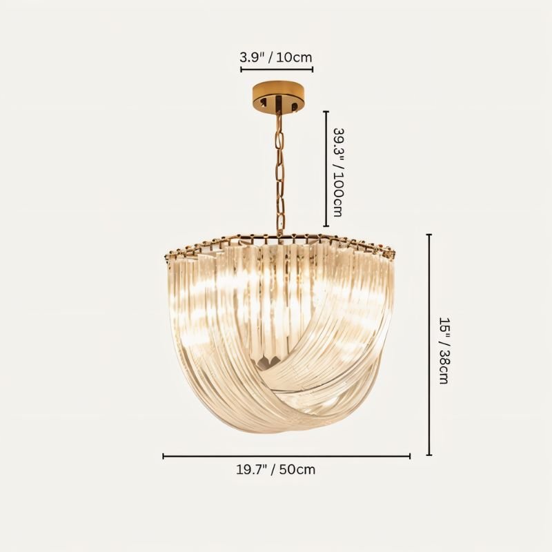 Freyza - Luminara | Eleganter moderner goldener Kronleuchter für das Esszimmer