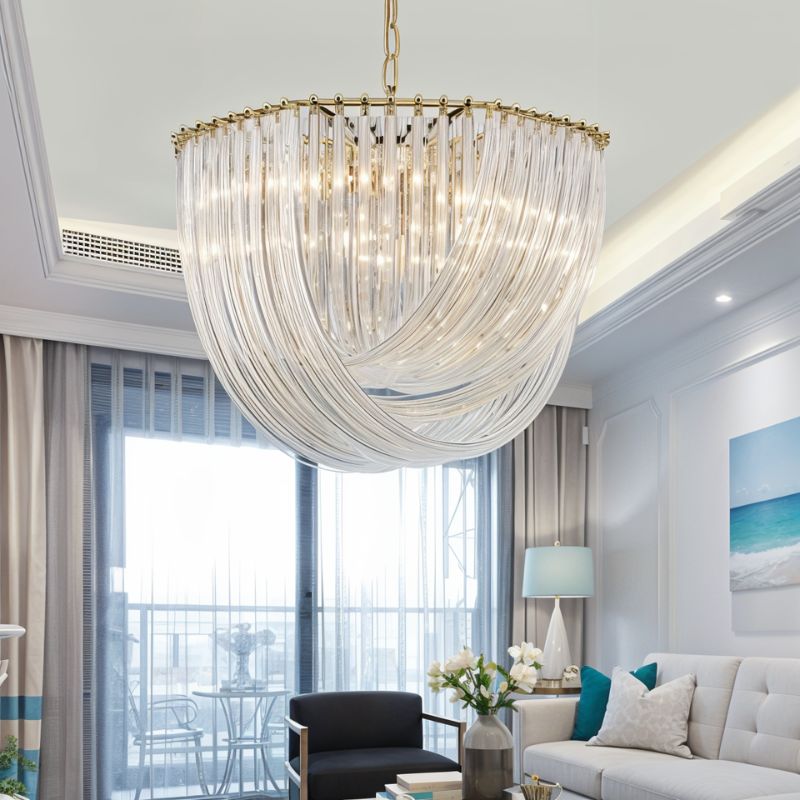 Freyza - Luminara | Eleganter moderner goldener Kronleuchter für das Esszimmer